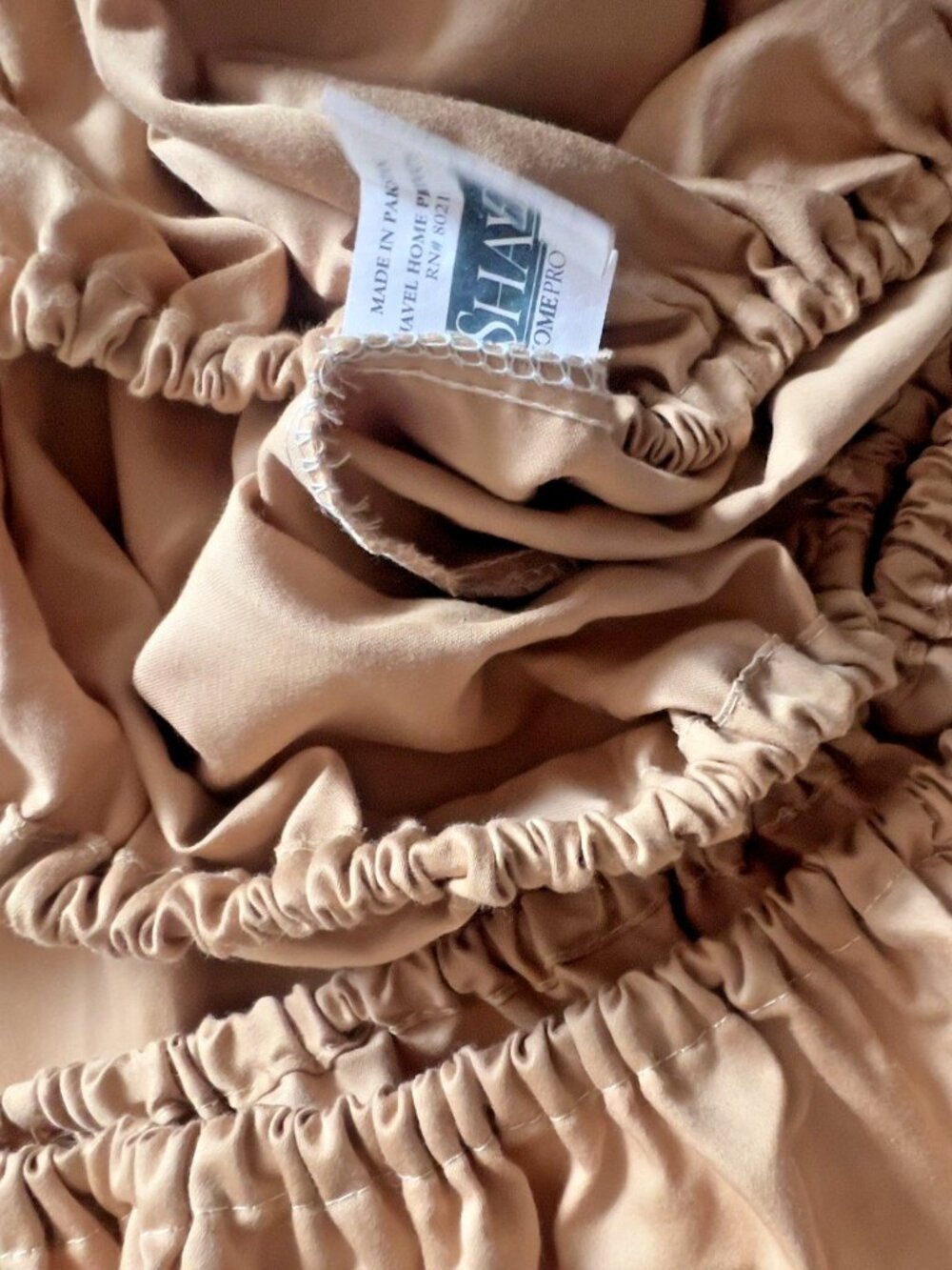 KING Fitted Sheet 100% Cotton Gold Deep Pocket Shavel Home Luxury Bedding